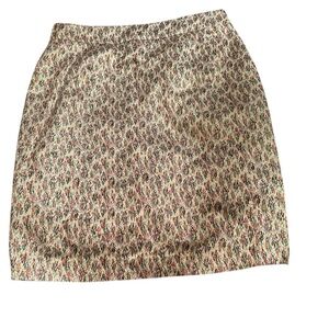 J. Crew Metallic Multicolor Patterned Skirt